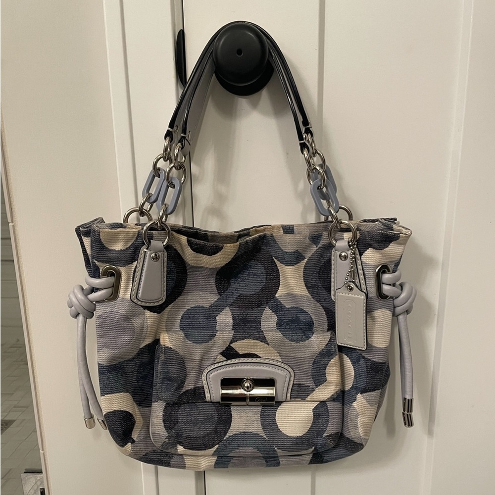 Coach Kristin Graphic OP Art Navy Blue